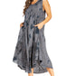 Sakkas Starlight Fourth Women's Tie Dye Caftan Tank Dress/Cover Up  Beach Kaftan