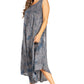 Sakkas Starlight Fourth Women's Tie Dye Caftan Tank Dress/Cover Up  Beach Kaftan