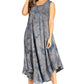 Sakkas Starlight Fourth Women's Tie Dye Caftan Tank Dress/Cover Up  Beach Kaftan