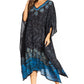 Sakkas Clementine Women's Tie Dye Caftan Dress/Cover Up Beach Kaftan Boho Summer