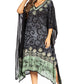 Sakkas Clementine Women's Tie Dye Caftan Dress/Cover Up Beach Kaftan Boho Summer