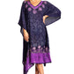 Sakkas Clementine Women's Tie Dye Caftan Dress/Cover Up Beach Kaftan Boho Summer