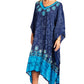 Sakkas Clementine Women's Tie Dye Caftan Dress/Cover Up Beach Kaftan Boho Summer