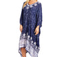 Sakkas Clementine Women's Tie Dye Caftan Dress/Cover Up Beach Kaftan Boho Summer