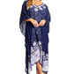 Sakkas Clementine Women's Tie Dye Caftan Dress/Cover Up Beach Kaftan Boho Summer
