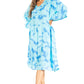 Sakkas Clementine Women's Tie Dye Caftan Dress/Cover Up Beach Kaftan Boho Summer