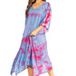 Sakkas Clementine Women's Tie Dye Caftan Dress/Cover Up Beach Kaftan Boho Summer