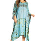 Sakkas Clementine Women's Tie Dye Caftan Dress/Cover Up Beach Kaftan Boho Summer