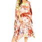Sakkas Clementine Second Women's Tie Dye Caftan Dress/Cover Up Beach Kaftan Boho