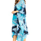Sakkas Clementine Second Women's Tie Dye Caftan Dress/Cover Up Beach Kaftan Boho