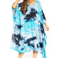 Sakkas Clementine Second Women's Tie Dye Caftan Dress/Cover Up Beach Kaftan Boho