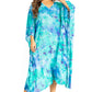 Sakkas Clementine Second Women's Tie Dye Caftan Dress/Cover Up Beach Kaftan Boho
