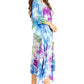 Sakkas Clementine Second Women's Tie Dye Caftan Dress/Cover Up Beach Kaftan Boho