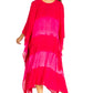 Sakkas Clementine Second Women's Tie Dye Caftan Dress/Cover Up Beach Kaftan Boho