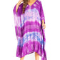 Sakkas Clementine Second Women's Tie Dye Caftan Dress/Cover Up Beach Kaftan Boho