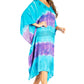 Sakkas Clementine Second Women's Tie Dye Caftan Dress/Cover Up Beach Kaftan Boho