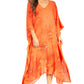 Sakkas Clementine Third Women's Tie Dye Caftan Dress/Cover Up Beach Kaftan Summer