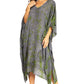 Sakkas Clementine Third Women's Tie Dye Caftan Dress/Cover Up Beach Kaftan Summer