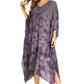 Sakkas Clementine Third Women's Tie Dye Caftan Dress/Cover Up Beach Kaftan Summer