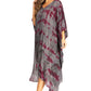 Sakkas Clementine Third Women's Tie Dye Caftan Dress/Cover Up Beach Kaftan Summer