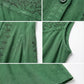 Sakkas Maya Midi Floral Embroidered Sleeveless Button Up Rayon Dress