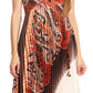 Sakkas Vanna Strapless Pleated Satin Summer Mid Dress Adjustable
