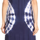 Sakkas Havva Knit Tie-dye Sleeveless Hi Low Dress with Scoop Neck