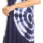 Sakkas Havva Knit Tie-dye Sleeveless Hi Low Dress with Scoop Neck