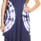 Sakkas Havva Knit Tie-dye Sleeveless Hi Low Dress with Scoop Neck