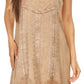 Sakkas Marian Sleeveless Crochet Summer Midi Slim Dress with Emboidery
