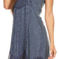 Sakkas Marian Sleeveless Crochet Summer Midi Slim Dress with Emboidery