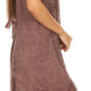 Sakkas Marian Sleeveless Crochet Summer Midi Slim Dress with Emboidery