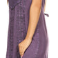 Sakkas Marian Sleeveless Crochet Summer Midi Slim Dress with Emboidery