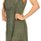Sakkas Marian Sleeveless Crochet Summer Midi Slim Dress with Emboidery