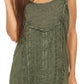 Sakkas Marian Sleeveless Crochet Summer Midi Slim Dress with Emboidery