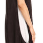 Sakkas Arina Midi Double Layered Short Sleeve Dress Solid with Pockets