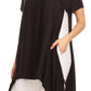 Sakkas Arina Midi Double Layered Short Sleeve Dress Solid with Pockets