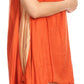 Sakkas Arina Midi Double Layered Short Sleeve Dress Solid with Pockets