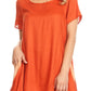 Sakkas Arina Midi Double Layered Short Sleeve Dress Solid with Pockets