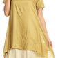 Sakkas Arina Midi Double Layered Short Sleeve Dress Solid with Pockets