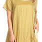 Sakkas Arina Midi Double Layered Short Sleeve Dress Solid with Pockets