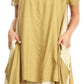 Sakkas Arina Midi Double Layered Short Sleeve Dress Solid with Pockets