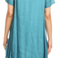 Sakkas Arina Midi Double Layered Short Sleeve Dress Solid with Pockets