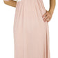 Sakkas Isabis Womens Casual Long  Lace Modest Dress with Short Sleeves Stretchy