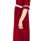 Sakkas Isabis Womens Casual Long  Lace Modest Dress with Short Sleeves Stretchy