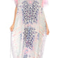 MKY Astryd Women's Flowy Maxi Long Caftan Dress Cover Up with Rhinestone