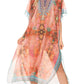 MKY Astryd Women's Flowy Maxi Long Caftan Dress Cover Up with Rhinestone