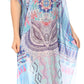 MKY Astryd Women's Flowy Maxi Long Caftan Dress Cover Up with Rhinestone