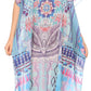 MKY Astryd Women's Flowy Maxi Long Caftan Dress Cover Up with Rhinestone