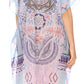 MKY Astryd Women's Flowy Maxi Long Caftan Dress Cover Up with Rhinestone